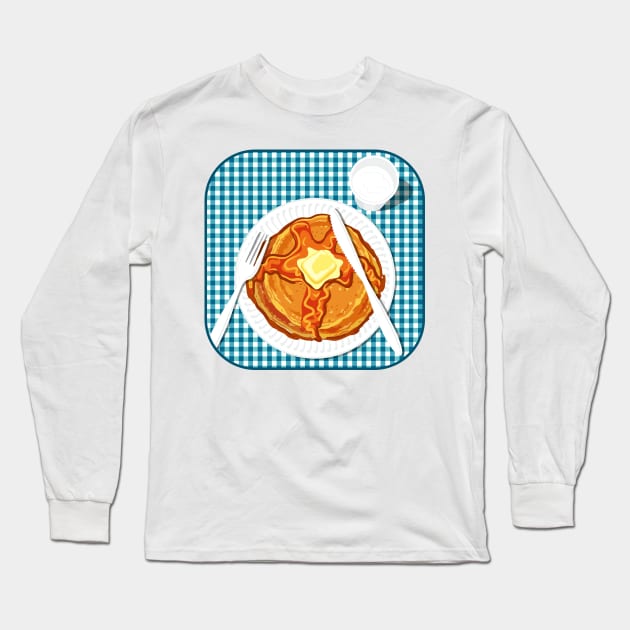 Pancake Breakfast Table Long Sleeve T-Shirt by SWON Design